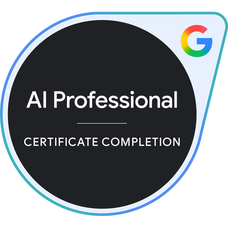 Google AI Professional Certificate — badge vérifié Credly