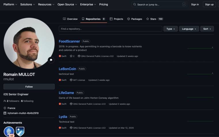 Romain Mullot's GitHub profile
